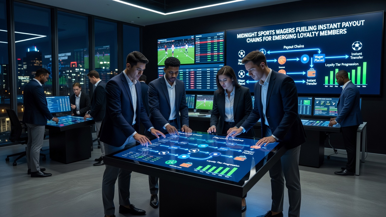 Flow diagram illustrating how late-night sports bets connect to rapid reward payouts for new loyalty members