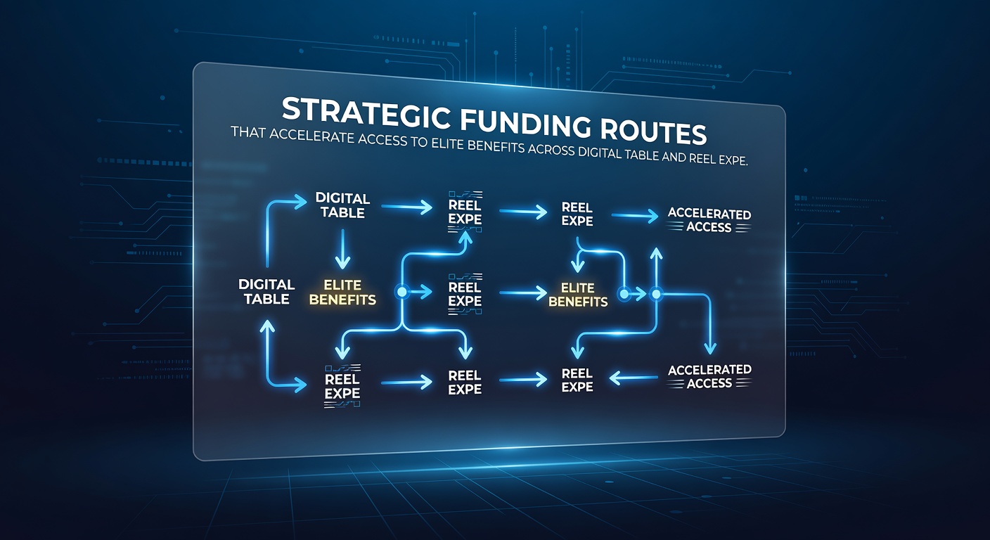 Digital reel and table experiences connected through strategic funding options
