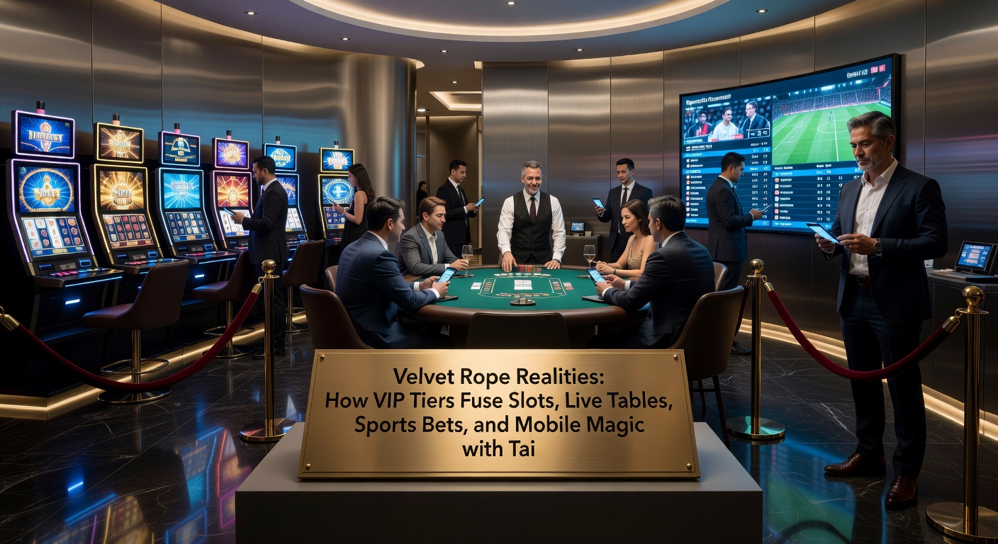 Mobile VIP app screen showing live sports bet, slot game, and live table options alongside customized bonus offers and dedicated support chat